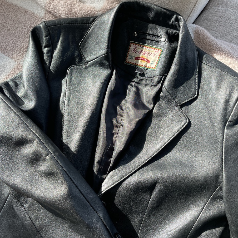 Vintage leather blazer